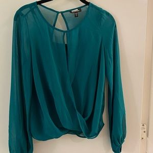 Bebe drape top with built in camisole under